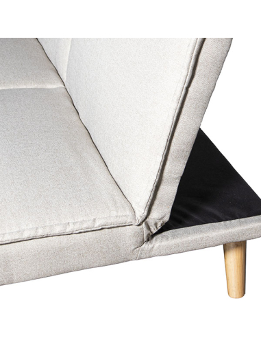 Sofá cama 3 plazas poliéster gris con...