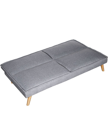 Sofá cama 3 plazas poliéster beige... Sofá cama 3 plazas poliéster beige...