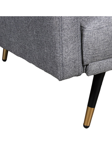 Sofá cama 3 plazas poliéster gris con...