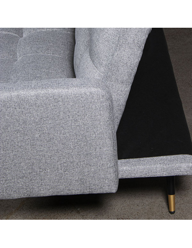 Sofá cama 3 plazas poliéster gris con...