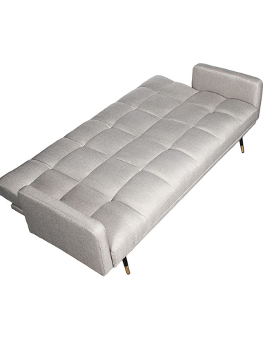 Sofá cama 3 plazas poliéster beige... Sofá cama 3 plazas poliéster beige...