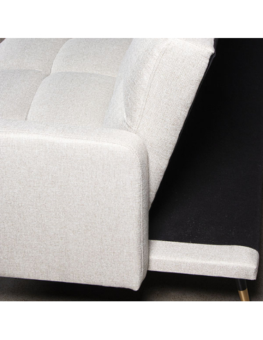 Sofá cama 3 plazas poliéster beige... Sofá cama 3 plazas poliéster beige...