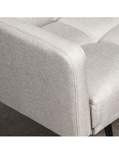 Sofá cama 3 plazas poliéster beige... Sofá cama 3 plazas poliéster beige...