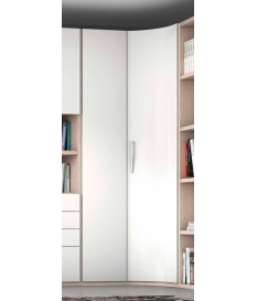 Armario rincón curvo recto