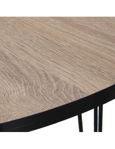 Mesa de centro redonda madera color...