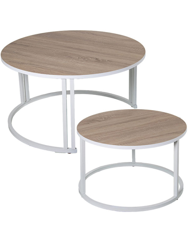 Set 2 mesas de centro de madera...