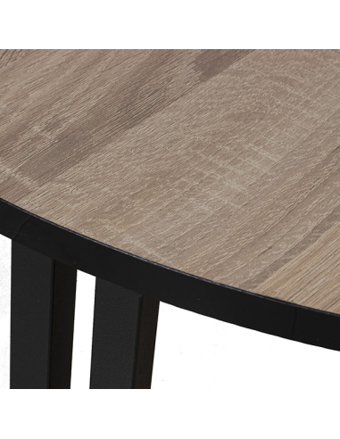 Set 2 mesas de centro madera natural...