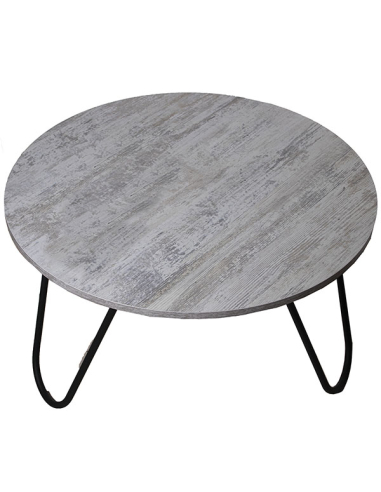 Mesa de centro madera acabado blanco...