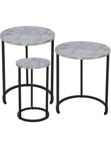 Set 3 mesas auxiliares de madera...