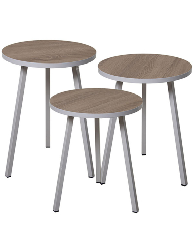 Set 3 mesas auxiliares madera con...