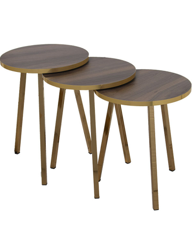 Set 3 mesas auxiliares madera color...