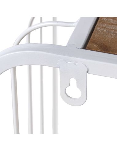 Estantería de pared de metal blanco...