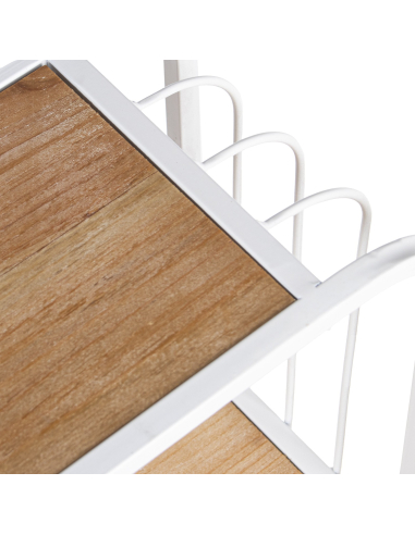 Estantería de pared de metal blanco...