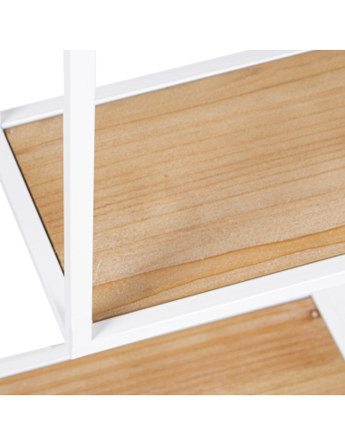 Estantería de pared de metal blanco...