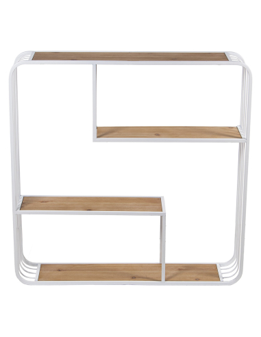 Estantería de pared de metal blanco...