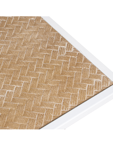 Consola recibidor de metal blanco y...