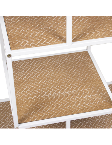 Consola recibidor de metal blanco y...