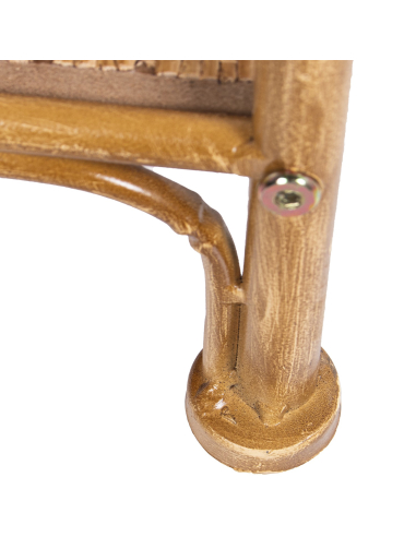 Estantería 3 niveles de metal y paja...