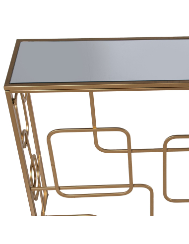 Consola recibidor Agra metal dorado y...