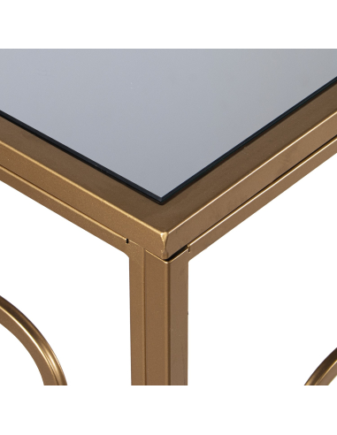 Consola recibidor Agra metal dorado y...