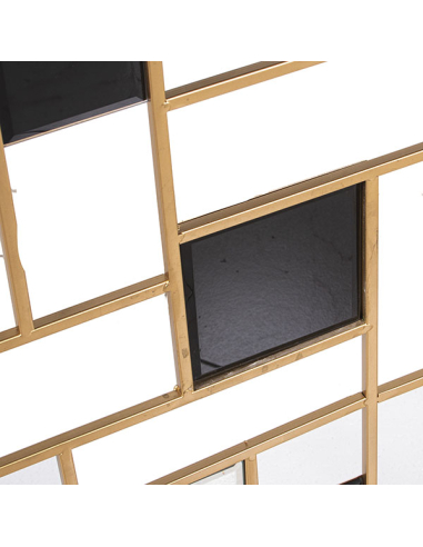 Consola recibidor metal dorado y...