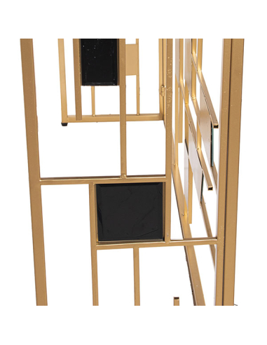 Consola recibidor metal dorado y...