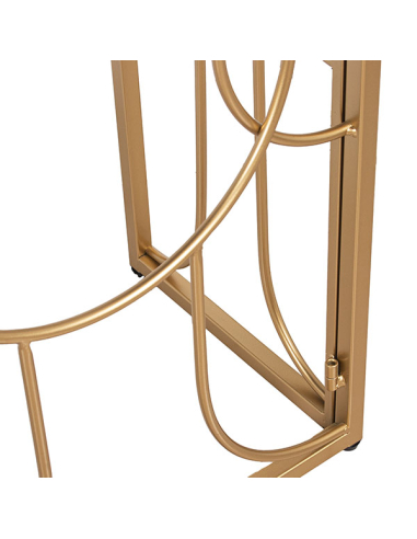 Consola recibidor metal dorado y...