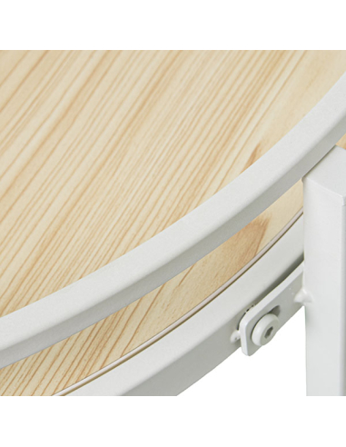 Mesa de centro en metal blanco y...