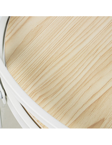 Mesa de centro en metal blanco y...