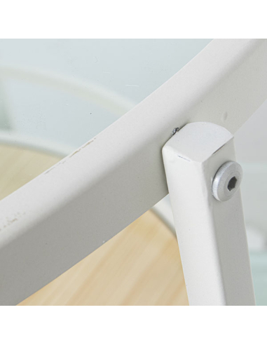 Mesa de centro en metal blanco y...