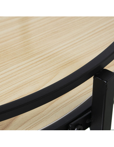 Mesa de centro en metal negro y...