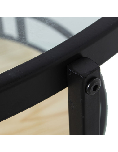 Mesa de centro en metal negro y...