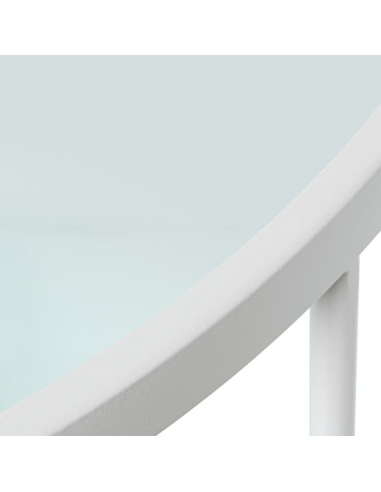 Set 2 mesas de rincón de metal blanco...