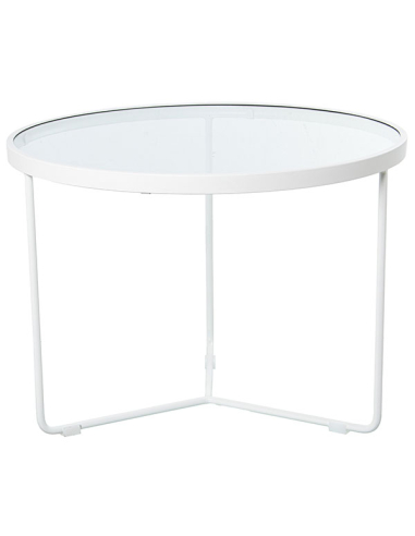 Set 2 mesas de rincón de metal blanco...