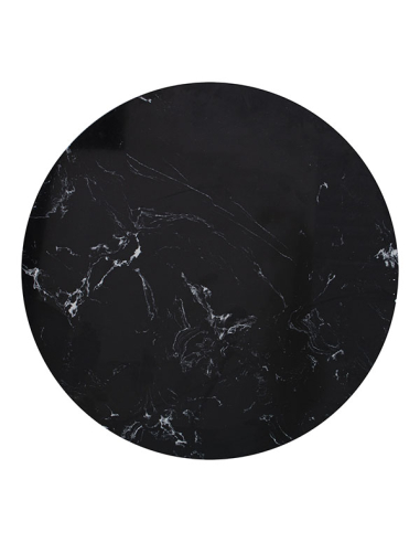 Mesa auxiliar mármol negro con patas...