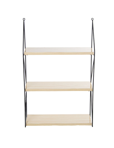 Estantería de pared madera haya y...