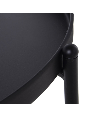 Set 2 mesas auxiliares metal negro