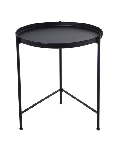 Set 2 mesas auxiliares metal negro