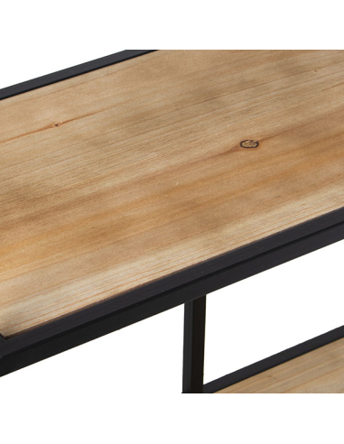 Estantería metal negro con baldas de...