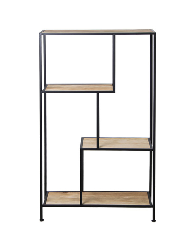 Estantería metal negro con baldas de...