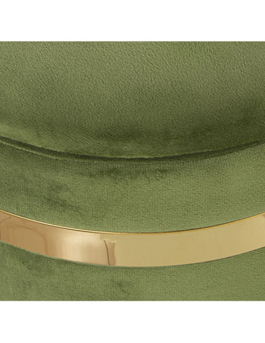 Set 2 pufs almacenaje terciopelo verde