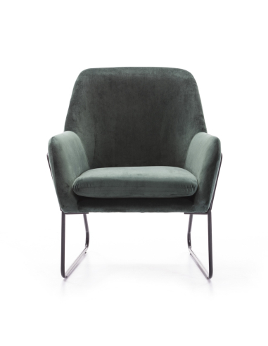 Sillón terciopelo verde SL-894 patas... Sillón terciopelo verde SL-894 patas...