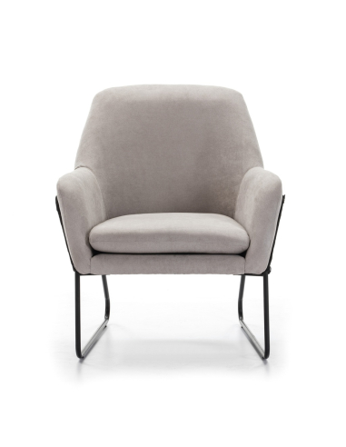 Sillón terciopelo beige SL-894 patas... Sillón terciopelo beige SL-894 patas...