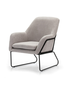 Sillón terciopelo beige...