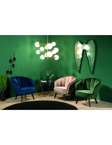 Sillón terciopelo verde SL-895