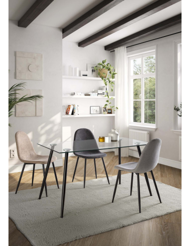 Set 4 Sillas de Comedor DC-508 tela...