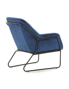 Sillón terciopelo azul... 2