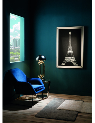 Sillón terciopelo azul SL-894 patas...