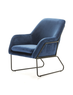 Sillón terciopelo azul...