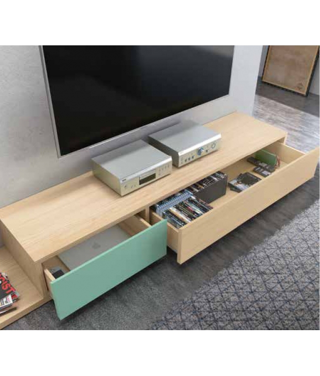 Mueble TV Zoe con dos cajones 180 cm